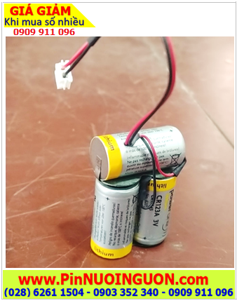 Panasonic 3CR123A (3 viên ghép lại), Pin nuôi nguồn Panasonic 3CR123A lithium 9v /Xuất xứ Indonesia